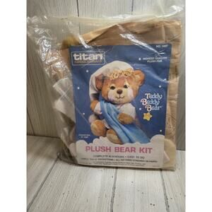 Vintage 1986 Titan Needlecraft Plush Bear Kit 12" High Teddy Beddy Bear # 1407